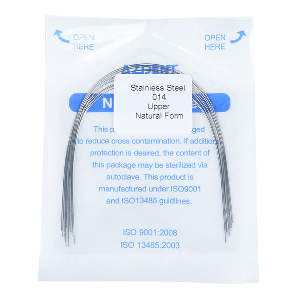 AZDENT Arch Wire Stainless Steel Natural Form Round 0.014 Upper 10pcs/Pack - azdentall.com AZDENT Arch Wire Stainless Steel Natural Form Round 0.014 Upper 10pcs/Pack - azdentall.com