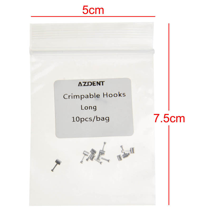 AZDENT Crimpable Hooks Instrument Short/Long 10pcs/Bag - azdentall.com AZDENT Crimpable Hooks Instrument Short/Long 10pcs/Bag - azdentall.com
