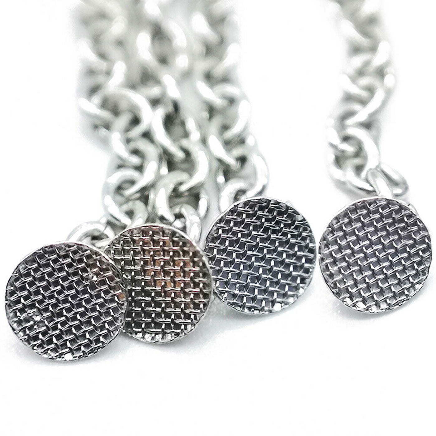 AZDENT Dental Traction Button Chain Silver Round 2pcs/Bag - azdentall.com AZDENT Dental Traction Button Chain Silver Round 2pcs/Bag - azdentall.com