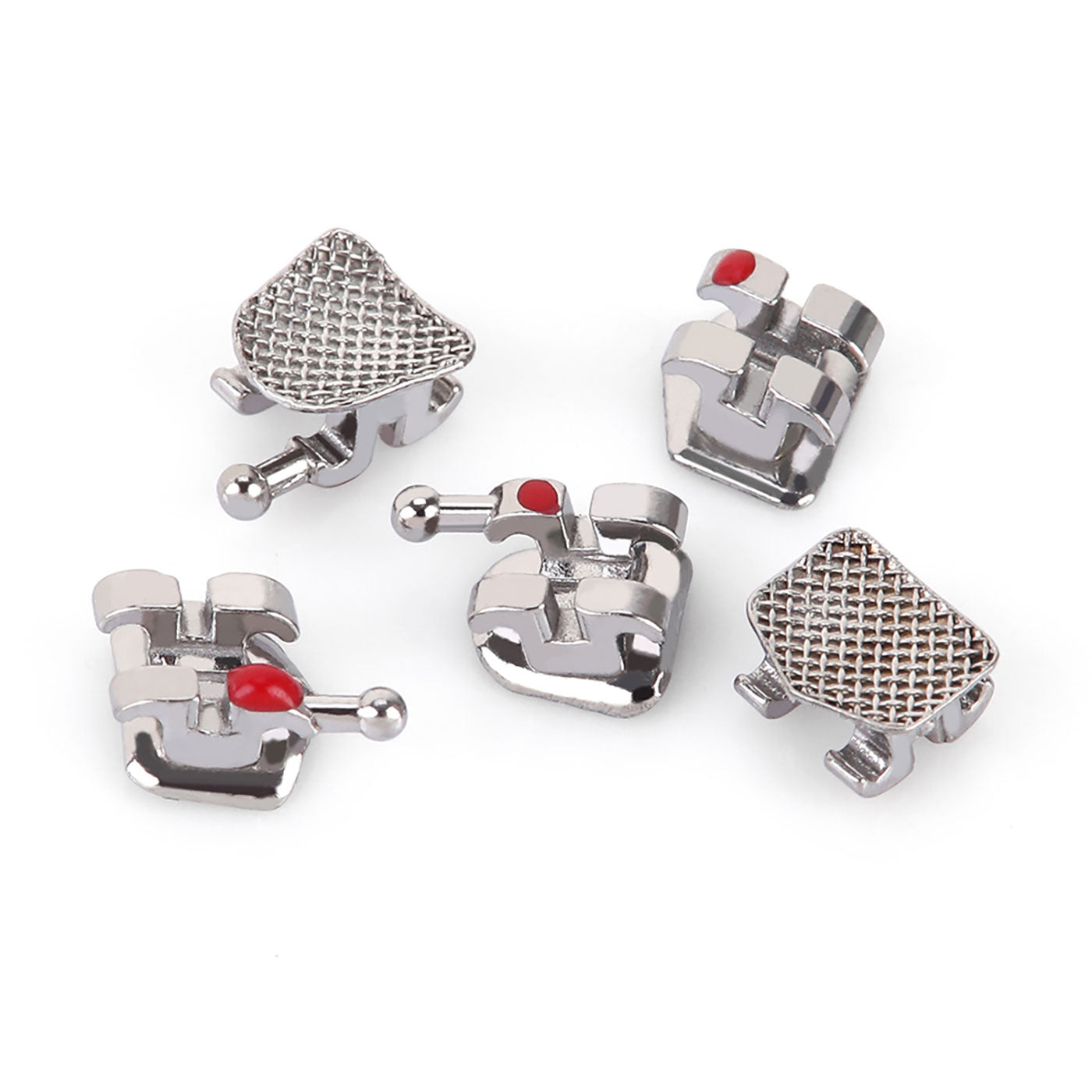 ZDENT Dental Metal Brackets Standard Roth Slot .018 Hooks on 345 20pcs/Pk - azdentall.com