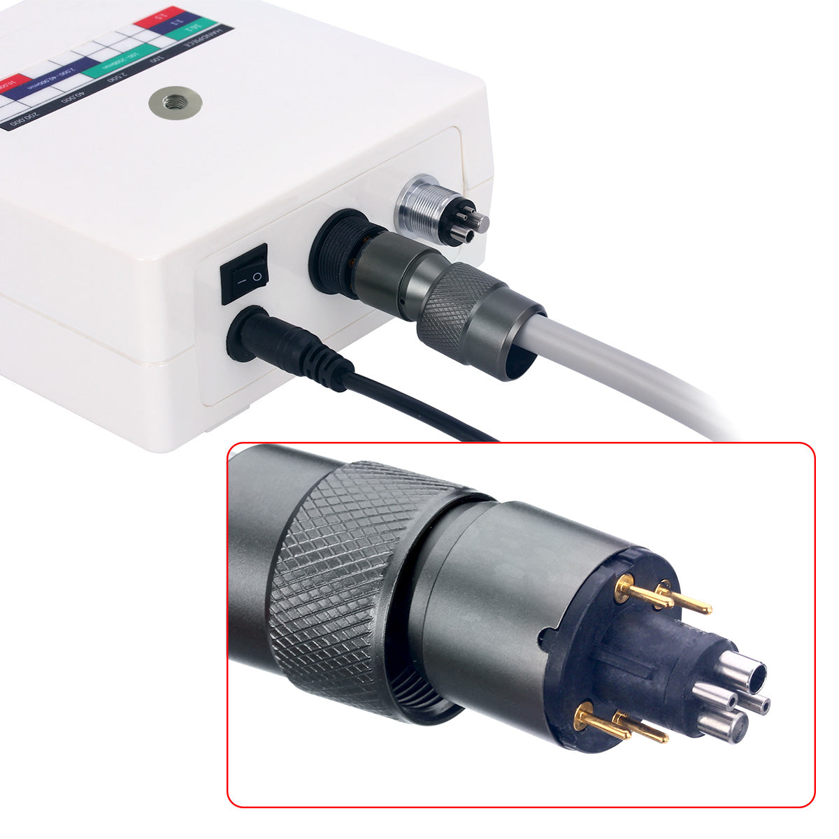 Dental Electric Micro Motor, 4 Hole, LED Brushless Motor, Internal Spray 1:1/1:5/16:1 -all.com