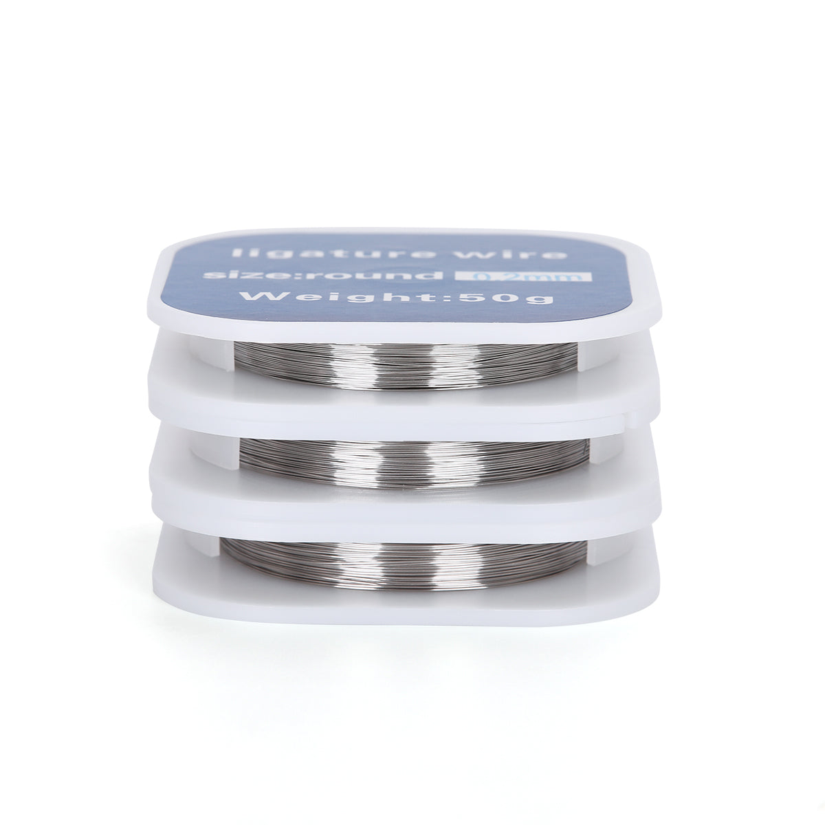 Dental Orthodontic Ligature Wire Stainless Steel Round 3 Sizes 50g/Roll