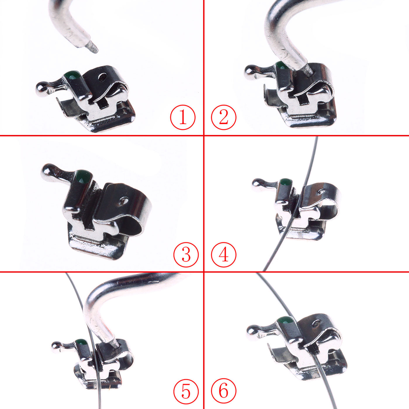 AZDENT Dental Orthodontic Metal Self Ligating Brackets Braces Mini Roth .022 Hooks on 345 with Buccal Tube 28pcs/Kit - azdentall.com