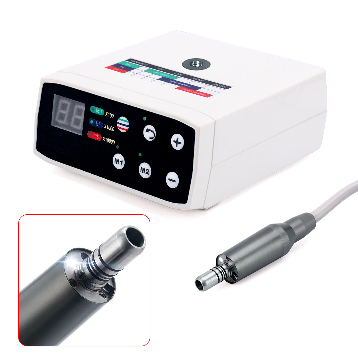 Dental Electric Micro Motor, 4 Hole, LED Brushless Motor, Internal Spray 1:1/1:5/16:1 -azdentall.com Dental Electric Micro Motor, 4 Hole, LED Brushless Motor, Internal Spray 1:1/1:5/16:1 -azdentall.com