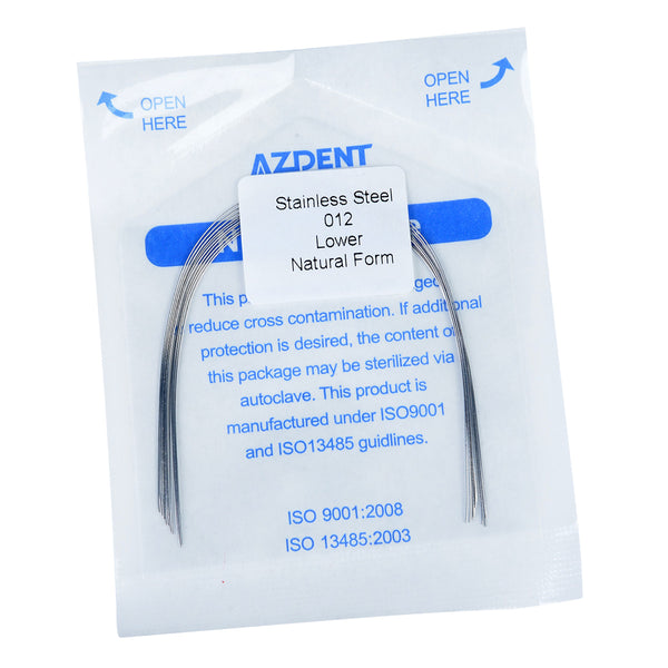 AZDENT Arch Wire Stainless Steel Natural Form Round 0.012 Lower 10pcs/Pack - azdentall.com AZDENT Arch Wire Stainless Steel Natural Form Round 0.012 Lower 10pcs/Pack - azdentall.com