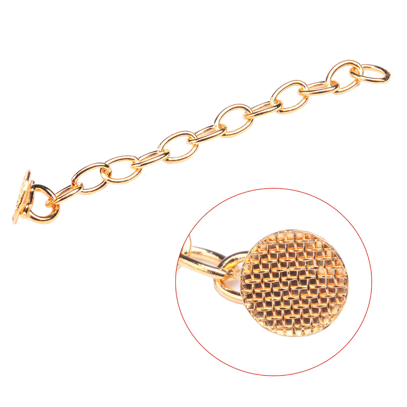 AZDENT Dental Traction Button Chain Golden Round 2/Bag - azdentall.com AZDENT Dental Traction Button Chain Golden Round 2/Bag - azdentall.com