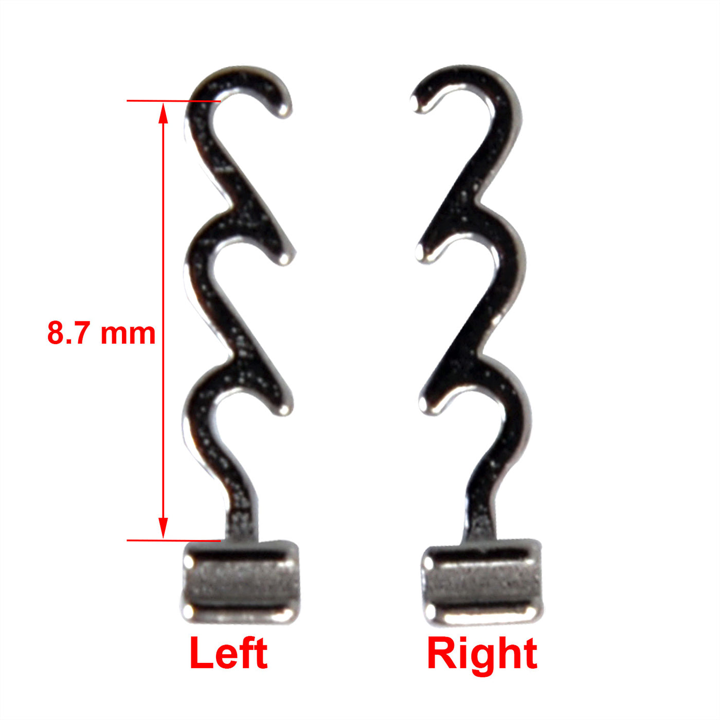 Crimpable Hooks Long Right/Left Tube Multi-function 10pcs/Bag - all.com Crimpable Hooks Long Right/Left Tube Multi-function 10pcs/Bag - all.com