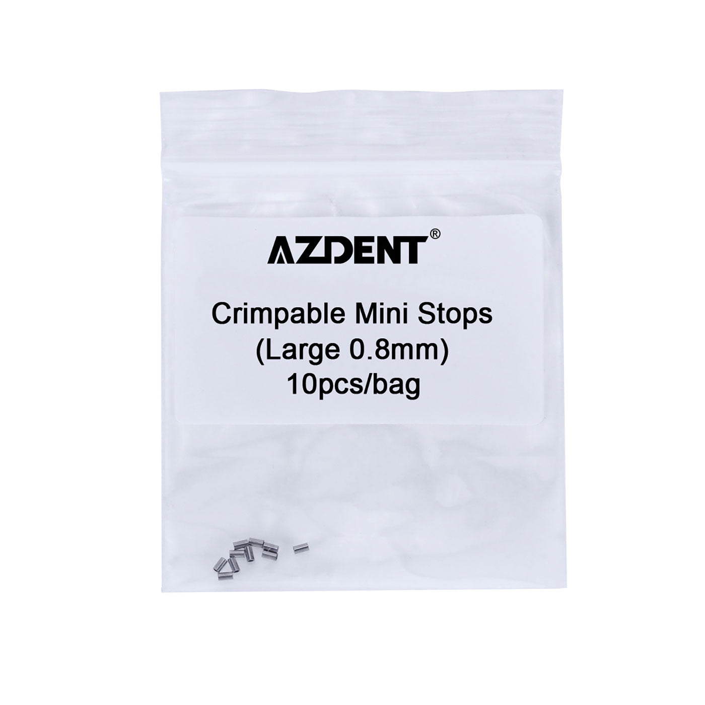 AZDENT Dental Crimpable Hooks Crimpable Mini Stops 0.5mm/0.8mm 10pcs/Bag - azdentall.com