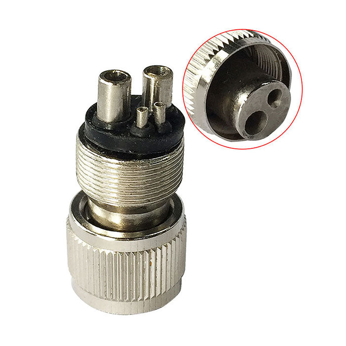Dental High Speed Handpiece Adapter Converter Stainless Steel 4 Holes to 2 Holes