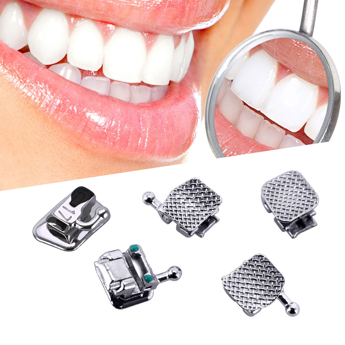 AZDENT Dental Self-Ligating Brackets Passive Roth/MBT .022 Hooks On 345 With Buccal Tube 28pcs/Box AZDENT Dental Self-Ligating Brackets Passive Roth/MBT .022 Hooks On 345 With Buccal Tube 28pcs/Box