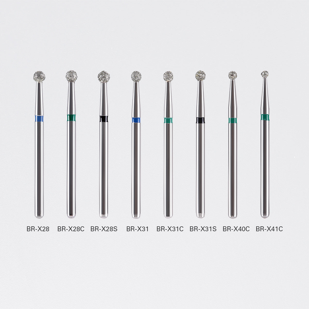 Dental Diamond Burs Drills Ball Round FG 1.6mm for High Speed Handpiece 10pcs