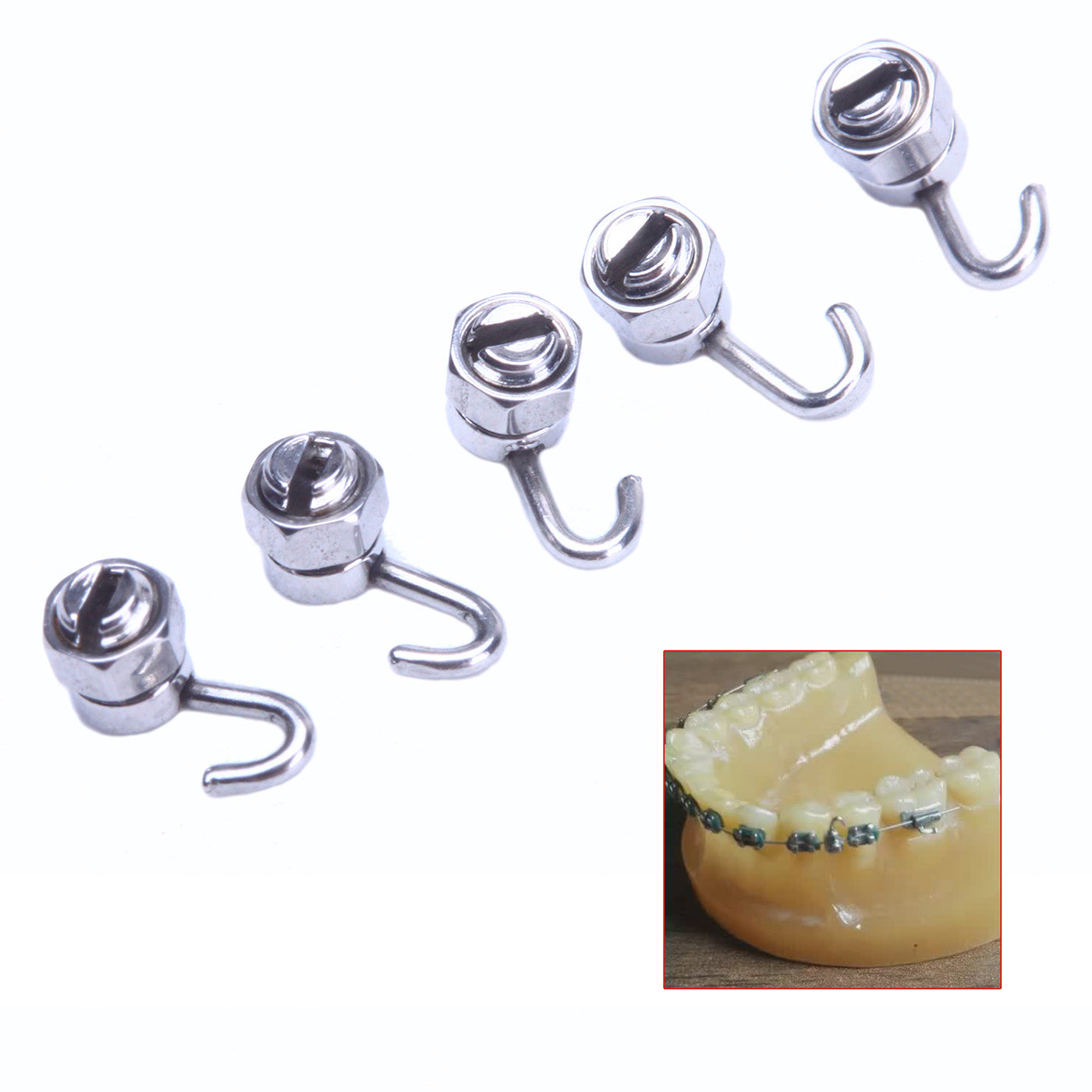 Dental Crimpable Hooks Removable Stop Locks Right& Left with Tool Dental Crimpable Hooks Removable Stop Locks Right& Left with Tool