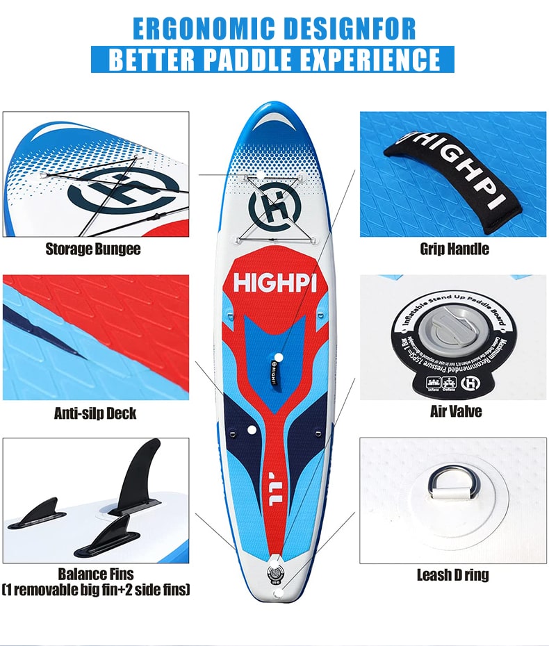 California Breeze 11' Inflatable Stand Up Paddle Board Package By Highpi SUP