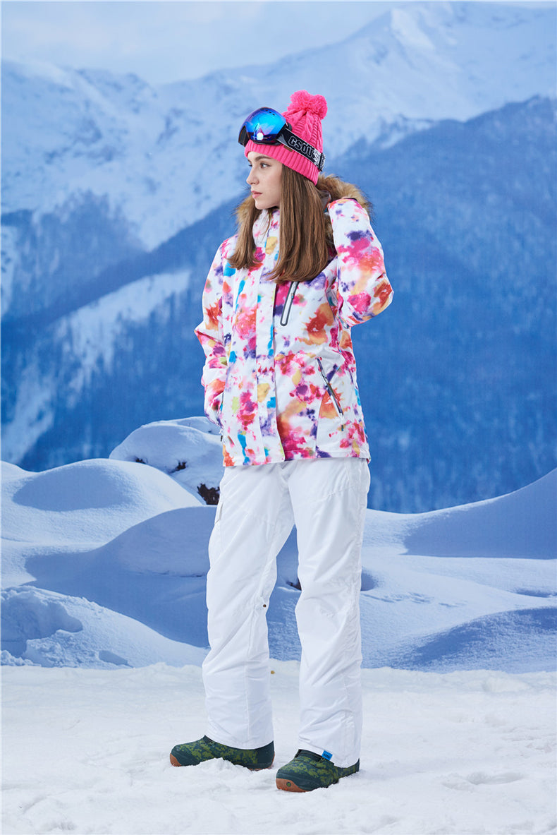 Women's Gsou Snow 15k Kimberley Faux Fur Snowboard Jacket