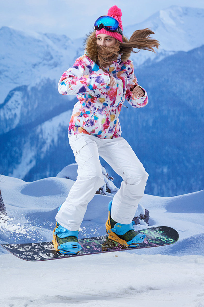 Women's Gsou Snow 15k Kimberley Faux Fur Snowboard Suits
