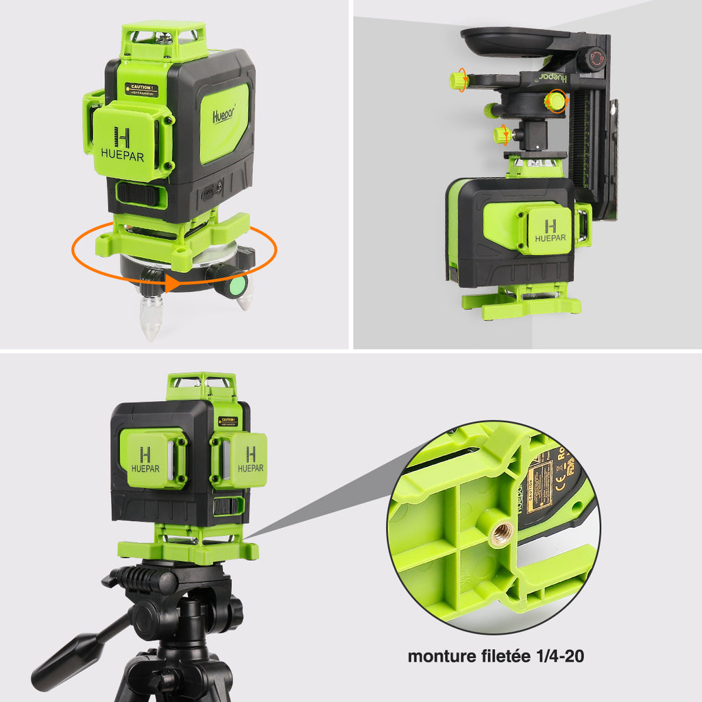 niveau laser 16 lignes : Alimentation multiple : pour une utilisation sans interruption