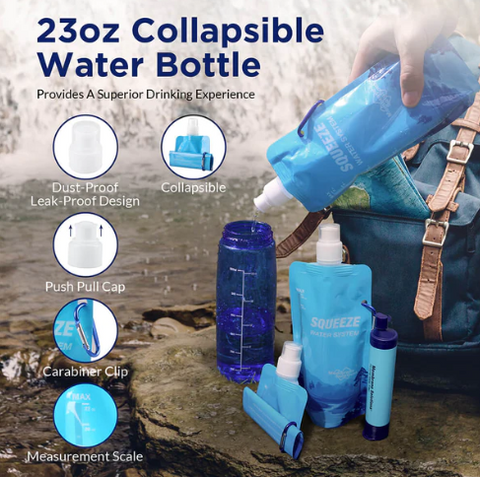 Squeeze water filter system