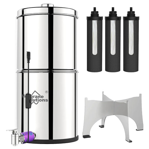 Membrane Solutions U3 UV Stainless Steel Gravity Water Filter