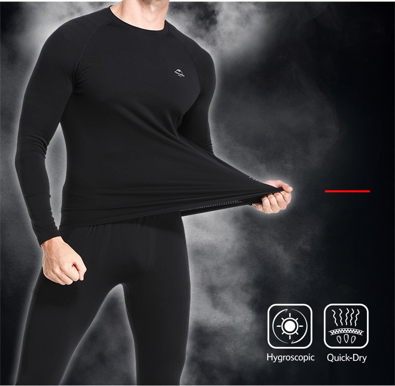 Naturehike Men Women Winter Quick Dry Anti-microbial Stretch Thermal Long Johns Polyester Thick Skiing Thermal Underwear Set