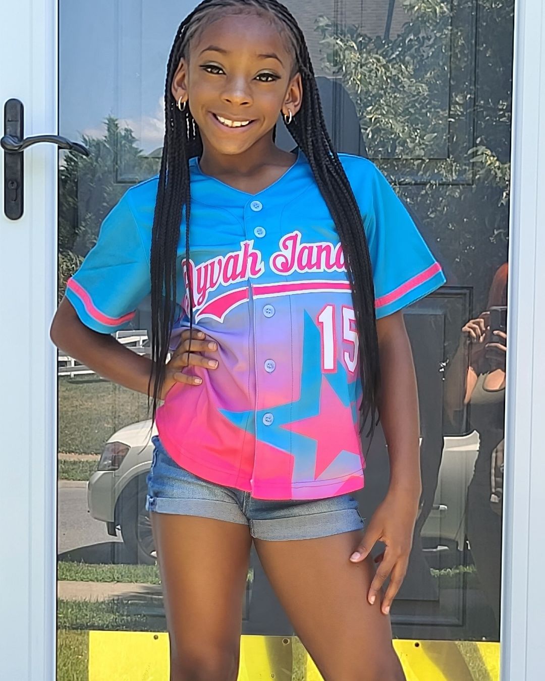 Baseball jersey with shorts sales