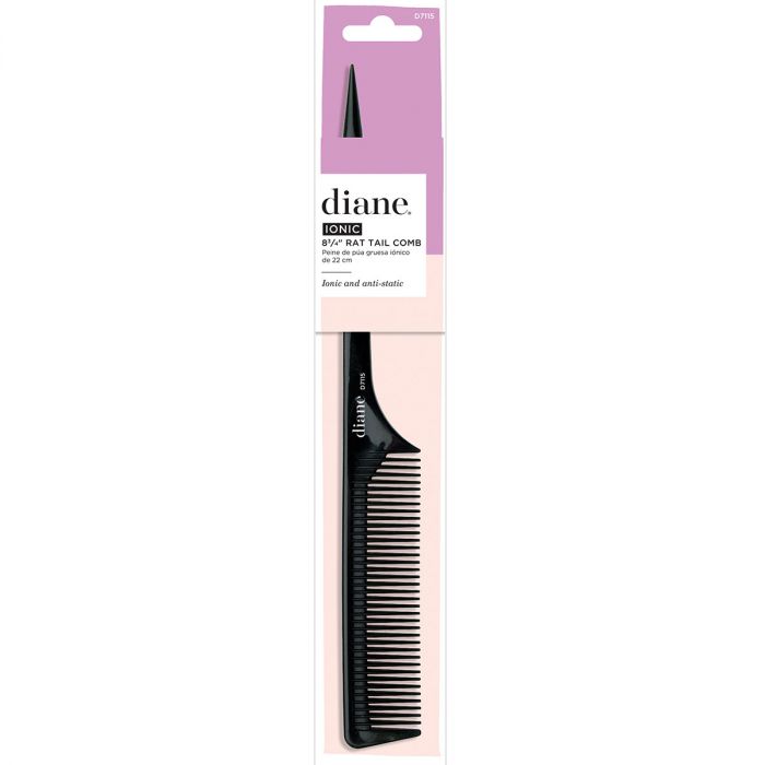 Diane Ionic 8 3/4 Rat Tail Comb D7115