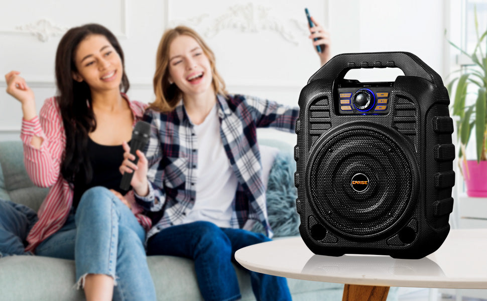 EARISE Máquina de karaoke T26 Pro con 2 micrófonos inalámbricos + micrófono  de mano dinámico W1 con cable de 16.4 pies