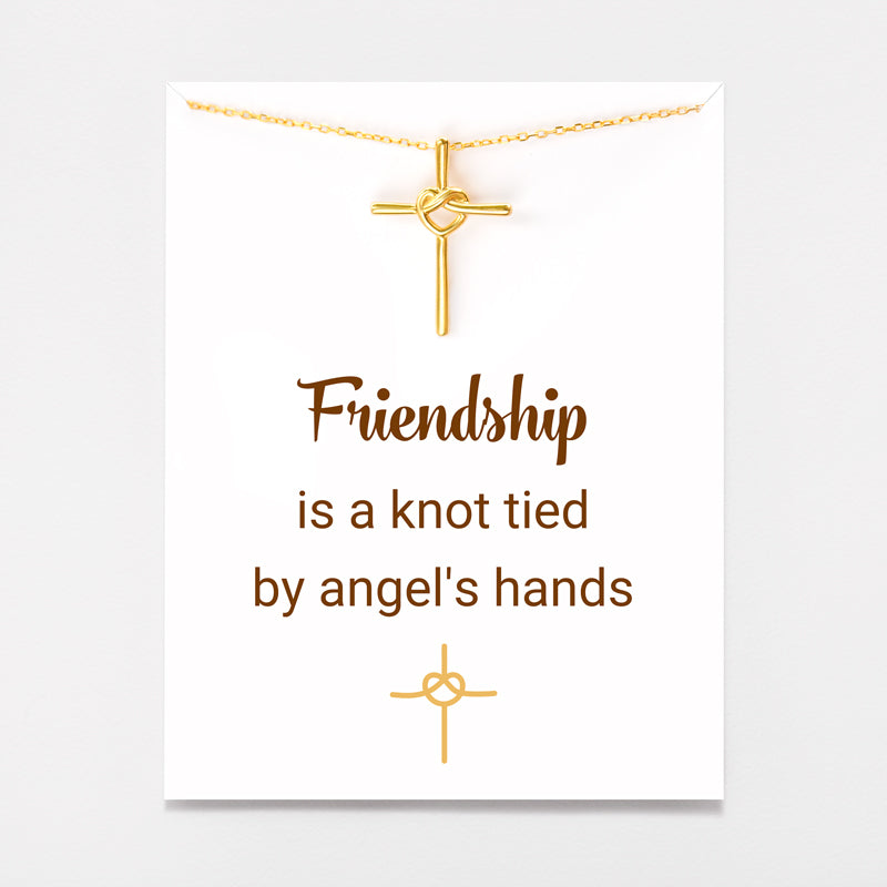 Heart Knot Cross Necklace