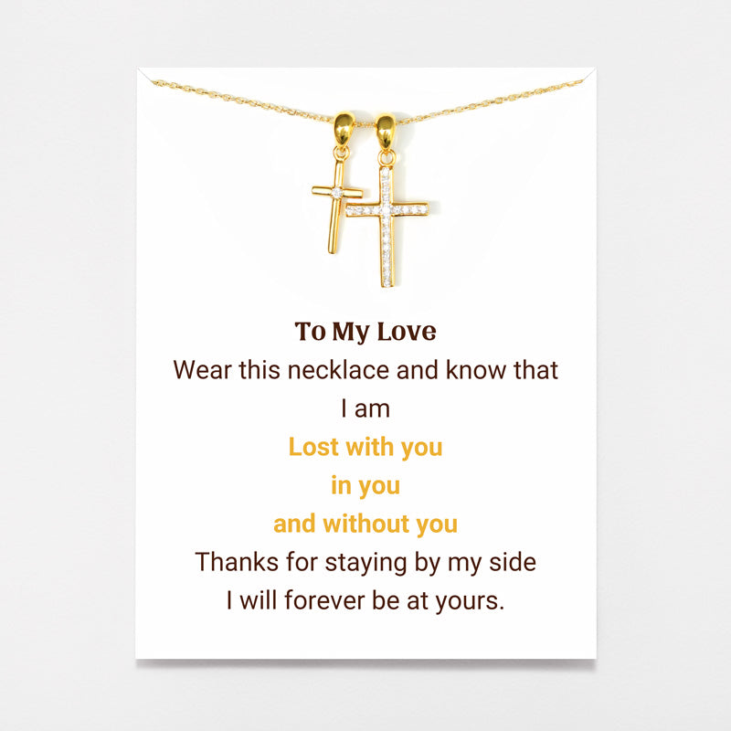 Double Cross Necklace