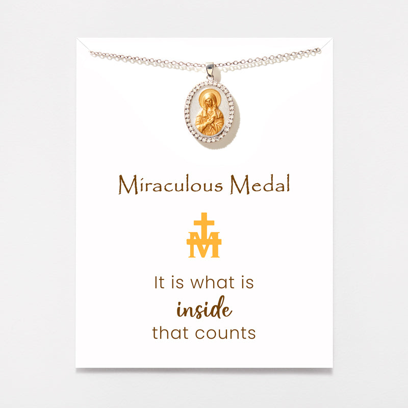 Virgin Mary Miraculous Medal Necklace