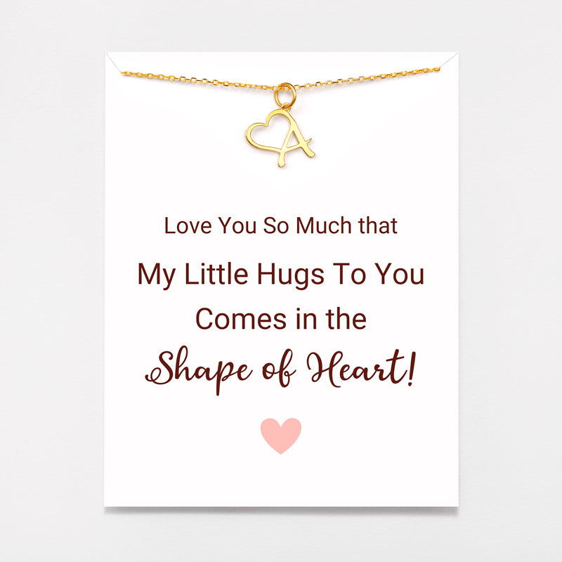 Heart-Shape Initial Necklace