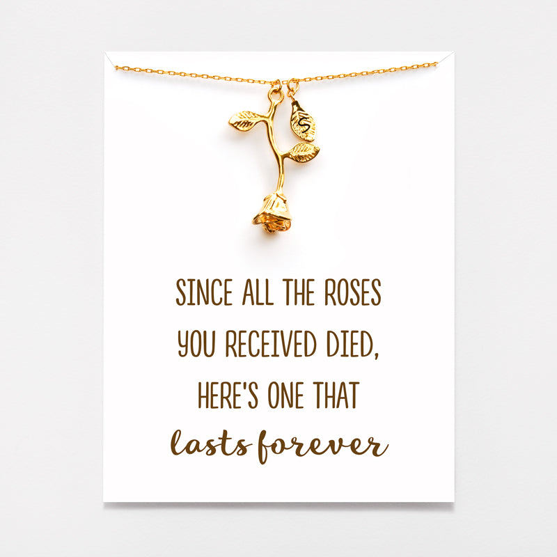 Initial Rose Necklace