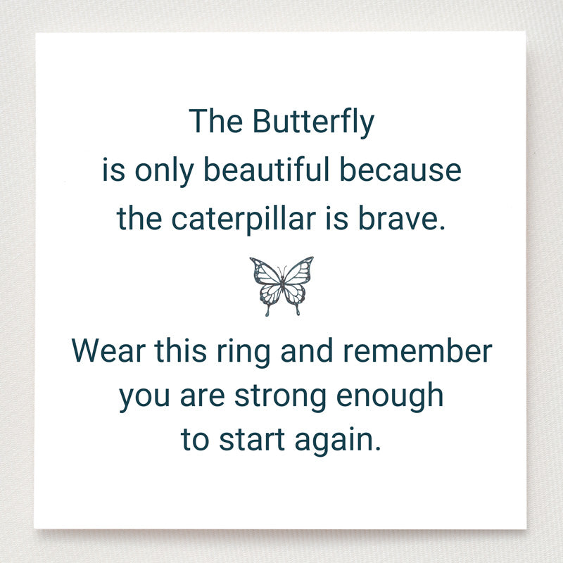 Black Butterfly Ring