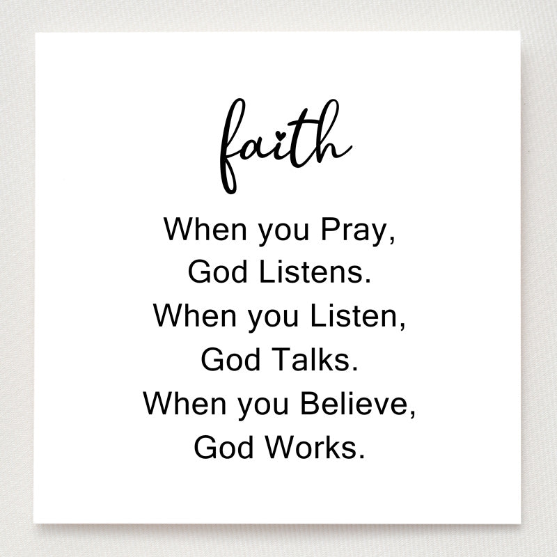 Faith Cursive Letter Ring