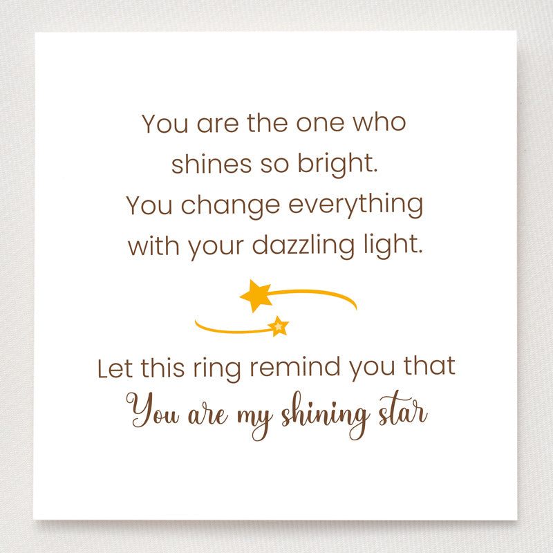 Initial&Birthstone Star Ring