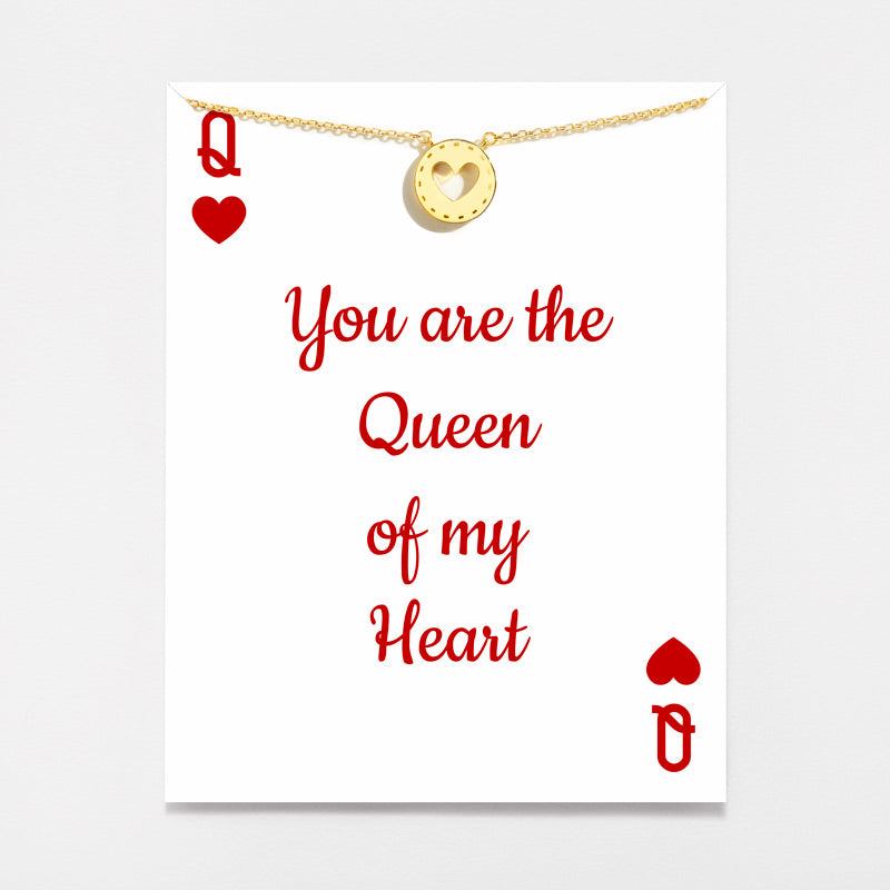 Heart Disc Necklace
