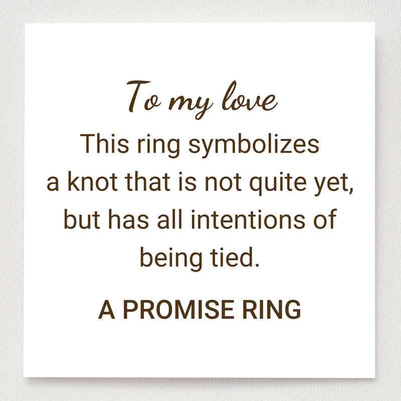Handcrafted Knot Promise Ring