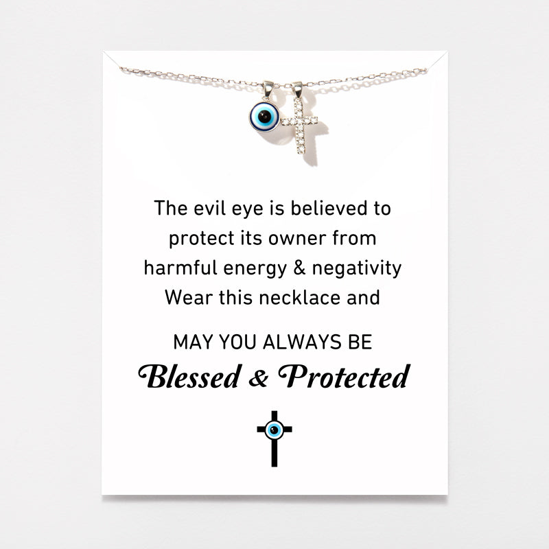 Cross&Evil Eye Necklace