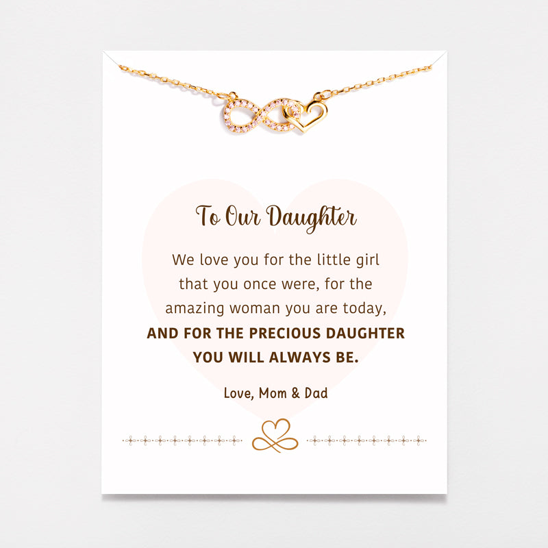 To Our Daughter Infinity Heart Necklace