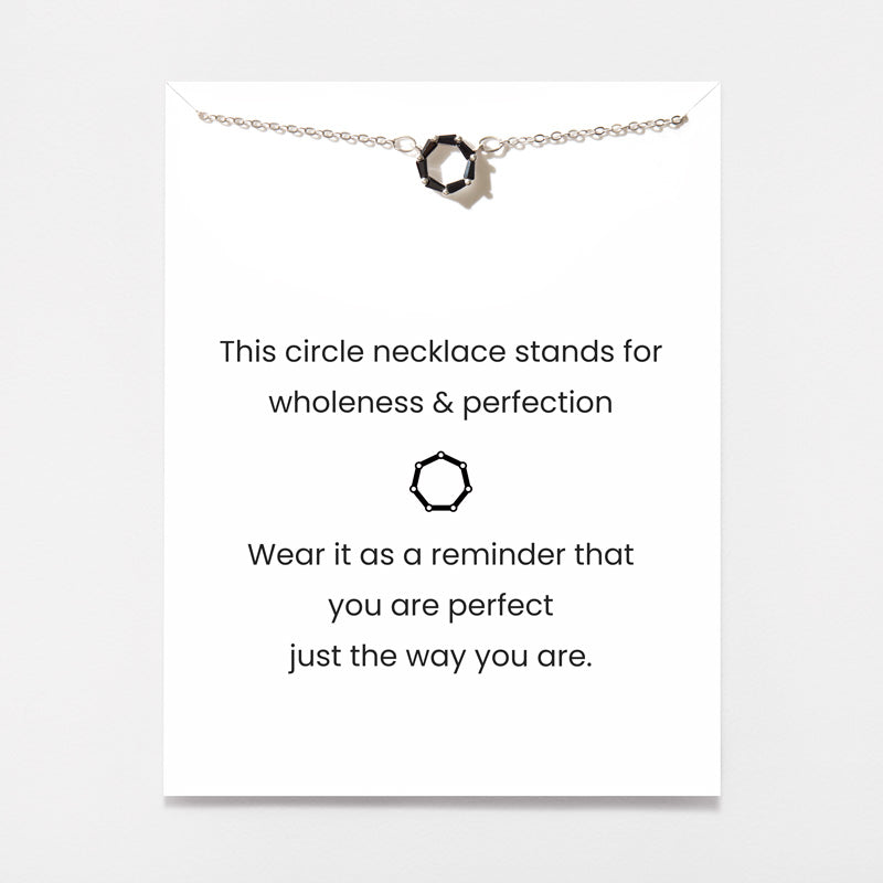Baguette Cut Stones Circle Necklace