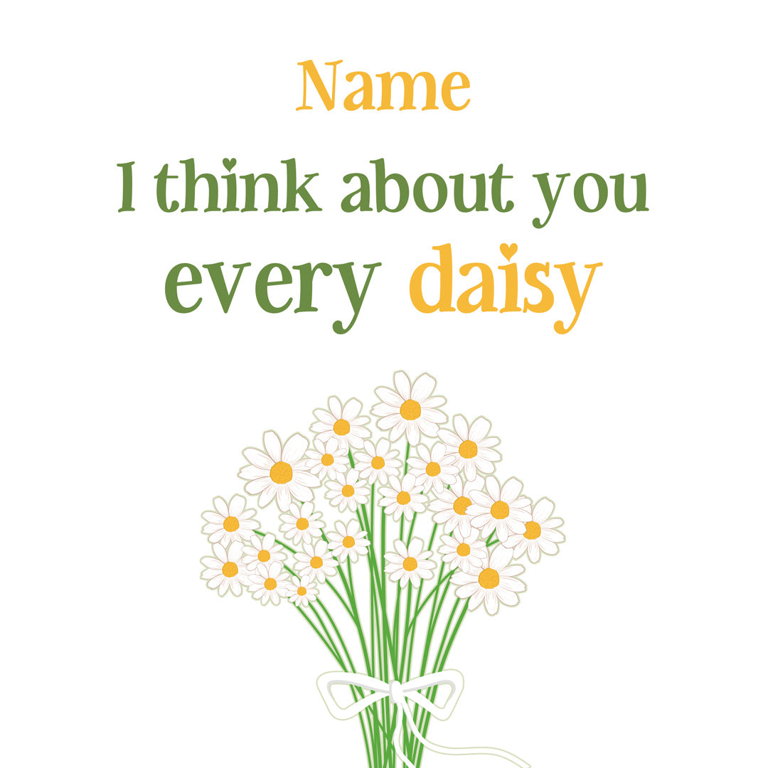Personalized Think About You Every Daisy Ring
