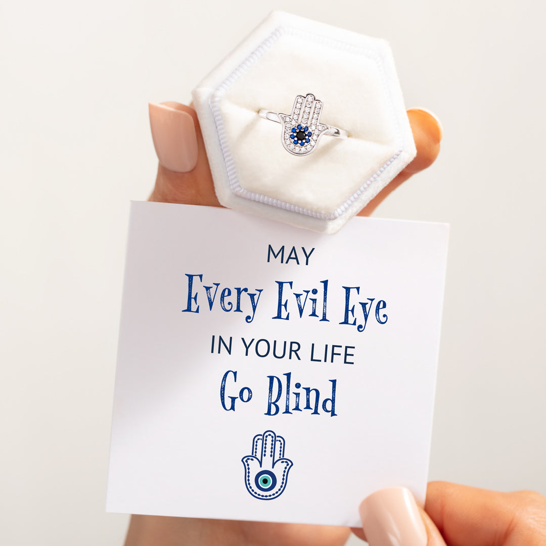 Hamsa Ring-May Every Evil Eye In Your Life Go Blind