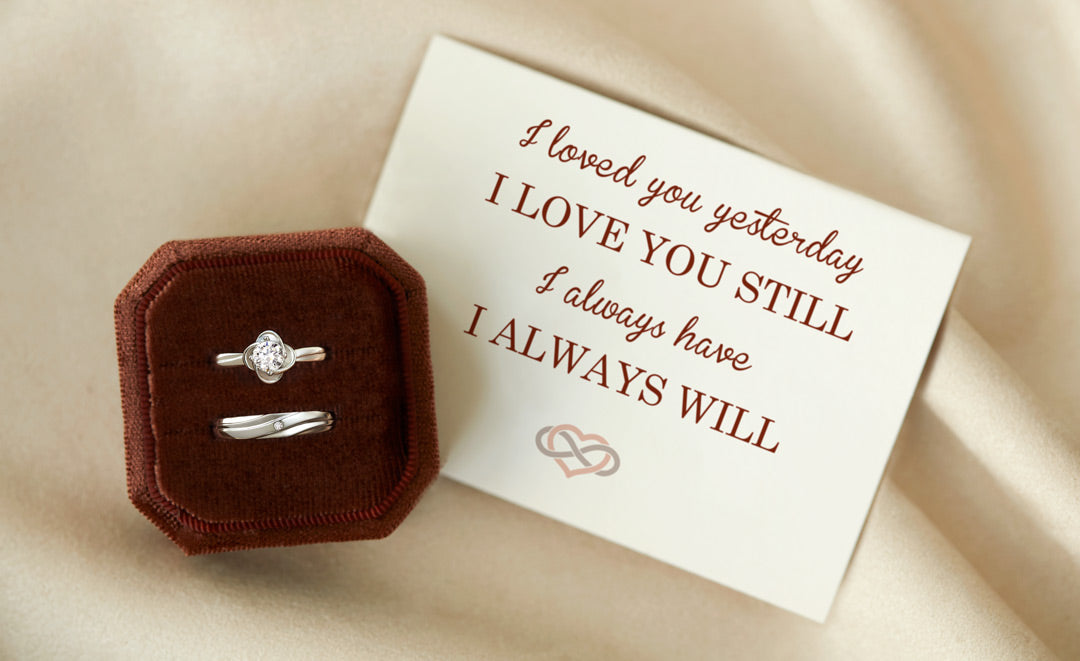 Couple Ring Set-I love You Infinity Knot