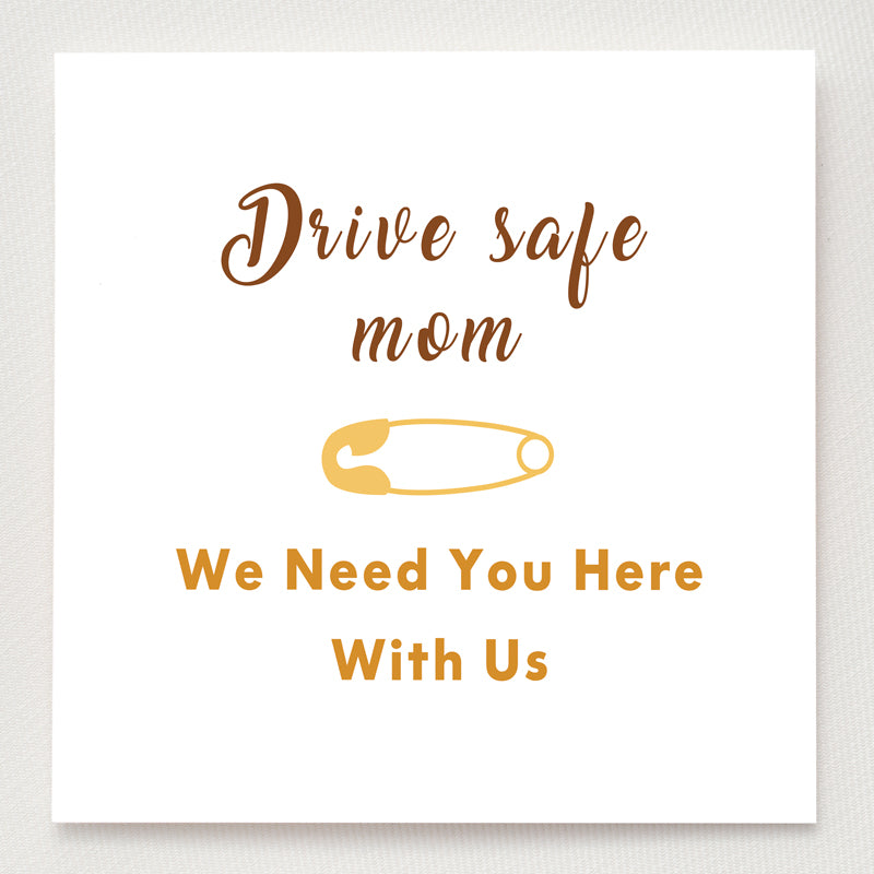 Drive Safe, Mom Safety Pin Ring