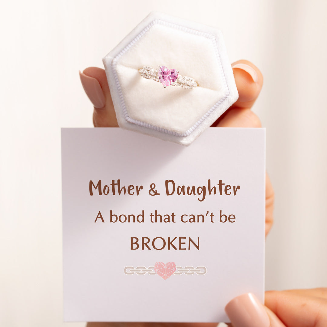 Heart and Link Ring-Mother&Daughter