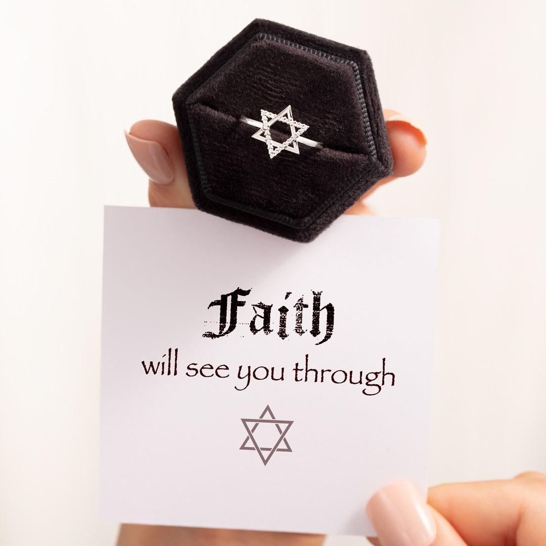 Hexagram Star Ring - Faith Will See You Through