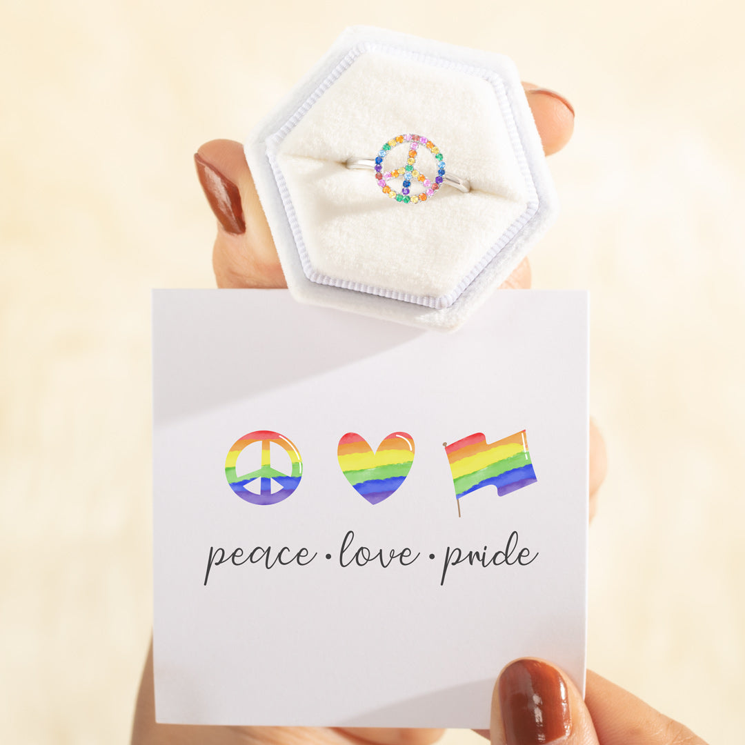Peace Sign Ring-Peace.Love.Pride