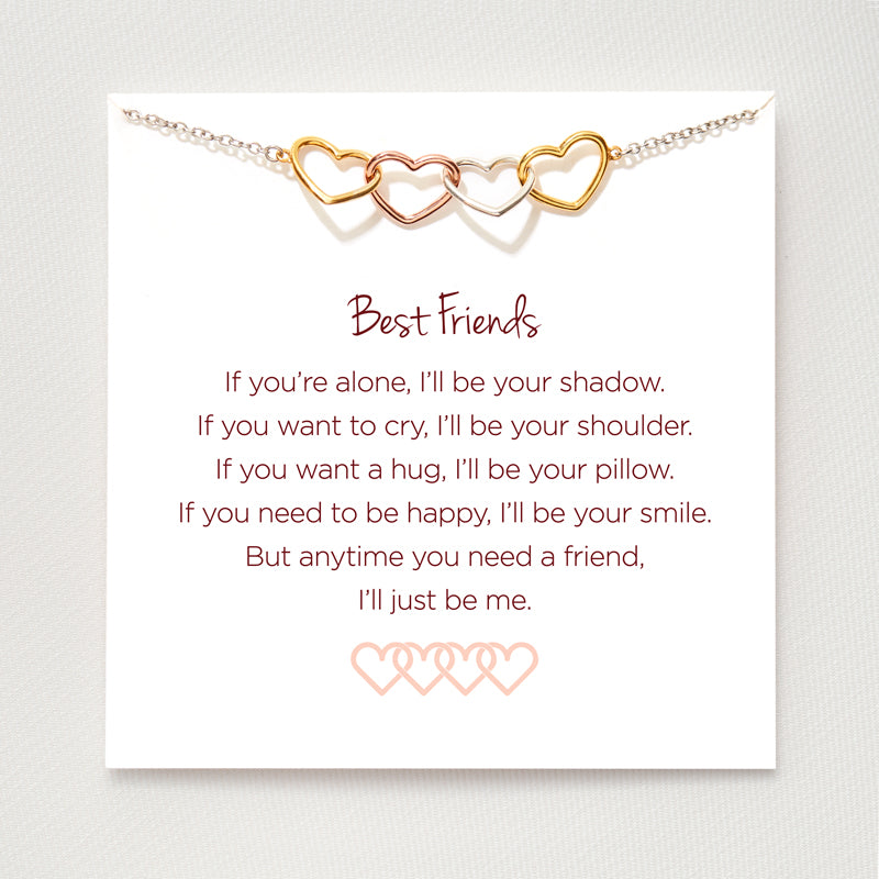 2-5 Best Friends Linking Hearts Bracelet