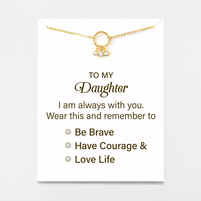 Trio Stone Circle Necklace