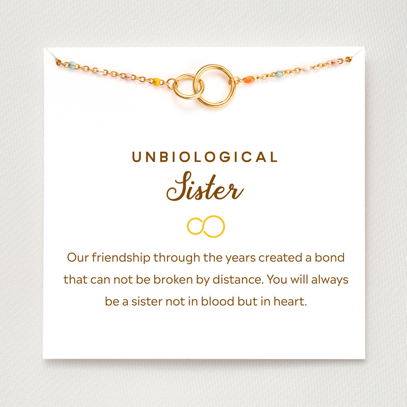 Unbiological Sister Interlocking Bracelet