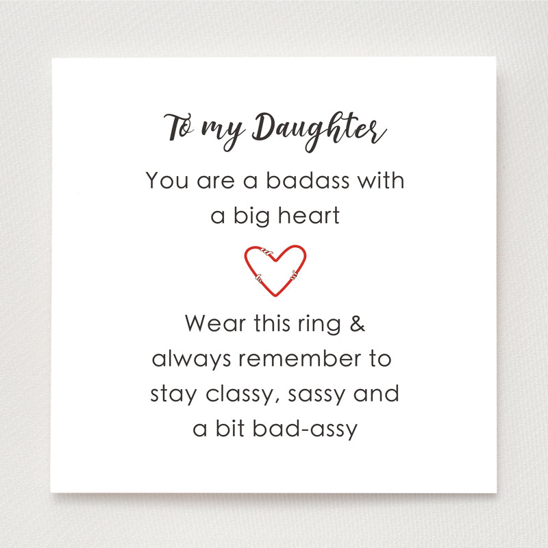 Badass With A Big Heart Wire Ring